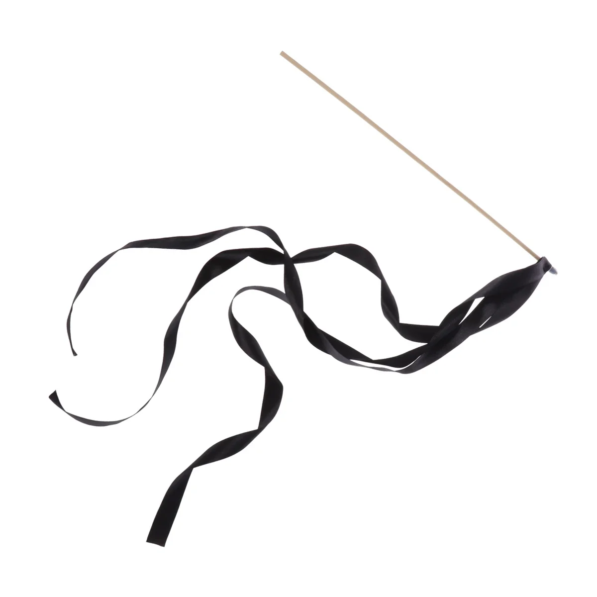

20Pcs Ribbon Sticks Fairy Sticks Ribbon Streamers Wands Wedding Party Wands Party Favors without Bell (Black)