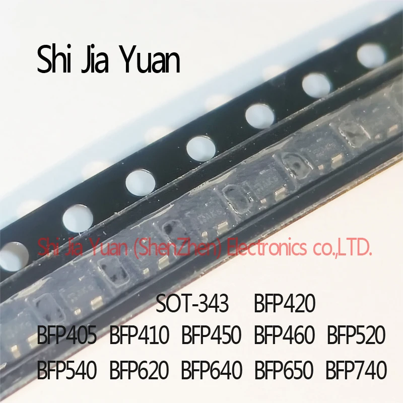 NPN RF Transistor BFP405 BFP410 BFP420 BFP450 BFP460 BFP520 BFP540 BFP620 BFP640 BFP650 BFP740 H6327 AMs SOT-343 10PCS