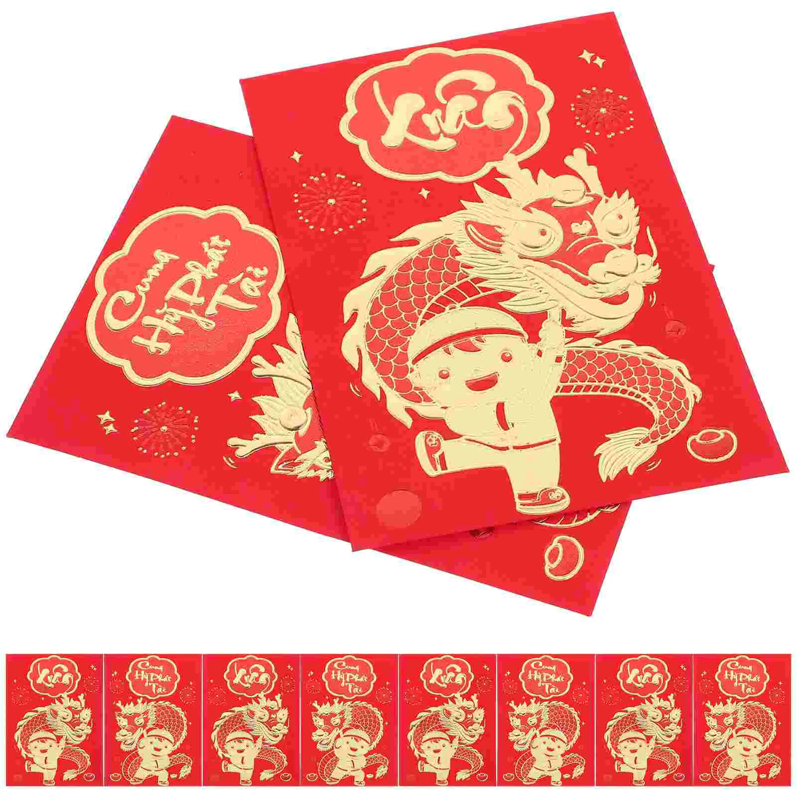 Money Red Pockets Chinese Lucky Money Envelopes Year Red Envelopes Cash Envelopes Money Bags Random Style