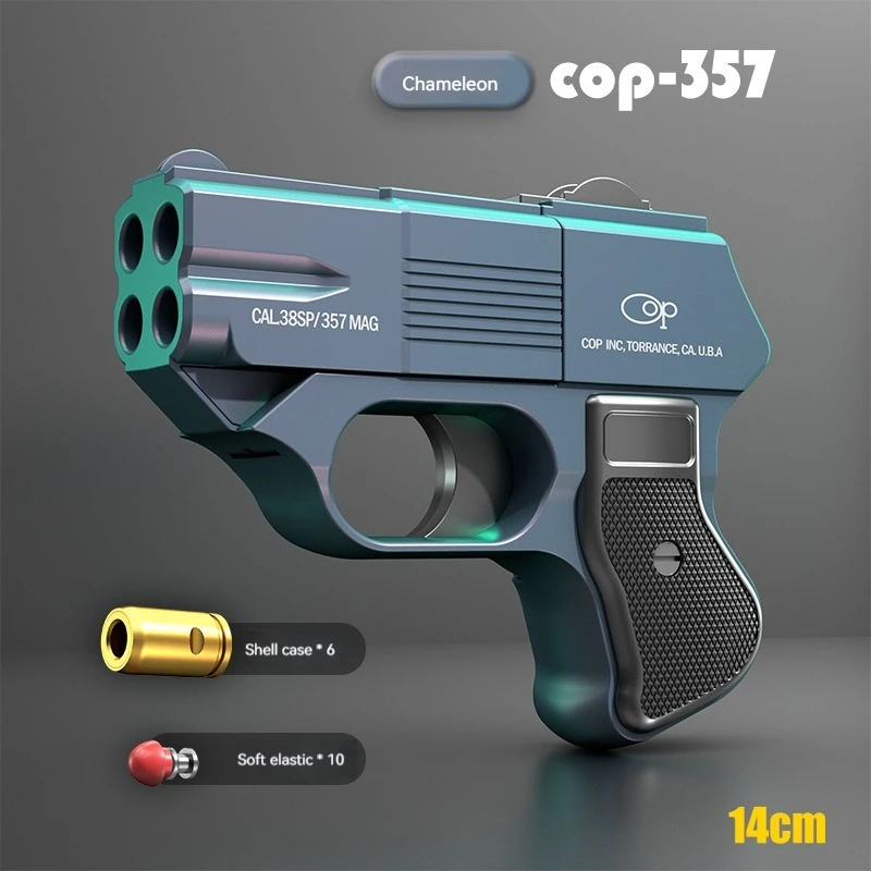 COP 357 Pistol Soft Bullet Shell Ejection Toy Gun Continuous