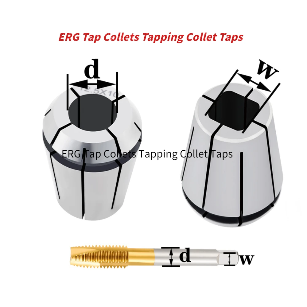 ER32 Tap Spring Collet Chuck Tapping Collet Taps ISO ER25 ERG ERG16 ERG20 Square Drive Tapping ER Collet Machine Taps Milling Tools