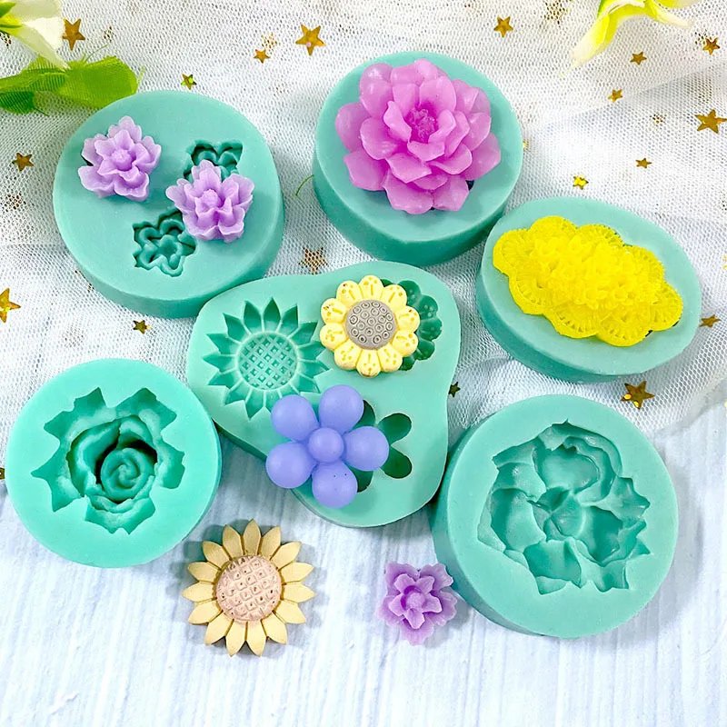 Multiple Pattern Mini Silicone Mould Chocolate Cake Baking Tools DIY  Jewelry Miniature Food Geometry Mold