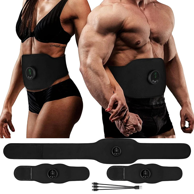 

ABS Stimulator Ab Toner EMS Muscle Stimulator Abdominal Toning Belt Belly Waist Arm Leg Loss Weight Home Office Fitness Workout