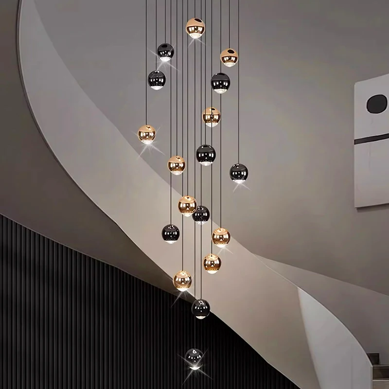 Modern home decor led lights pendant light lamps forstaircase Chandeliers for living room hanging light indoor lighting 3