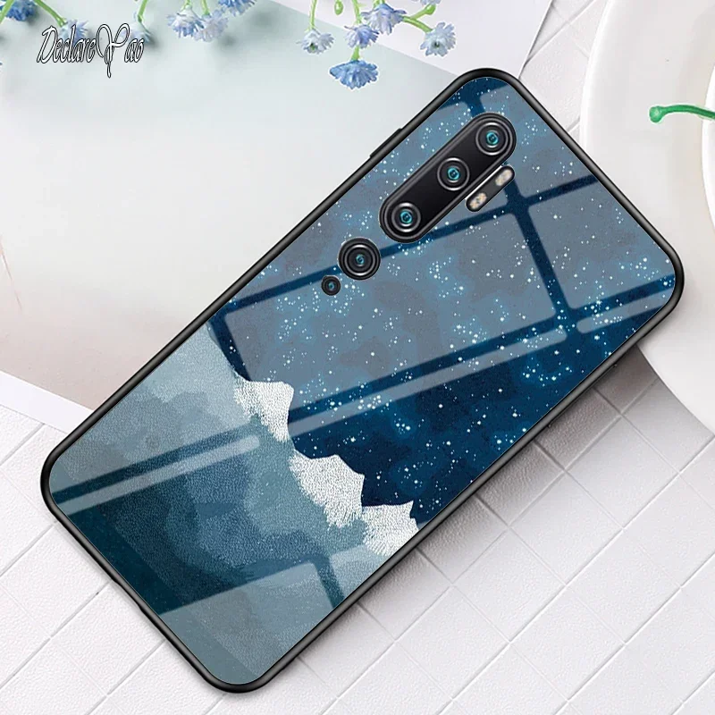 Чехол для Xiaomi Mi Note 10 Lite CC9Pro, защитный чехол decareyao, Жесткий Чехол для Xiaomi Mi CC9 Pro CC9e, силиконовая задняя крышка из закаленного стекла