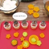 4/5/10/14 Piece Stainless Steel Vegetable and Fruit Shaping Cutting Mold, Fruit Salad Making Cutter, Vegetable and Fruit Embossi 4