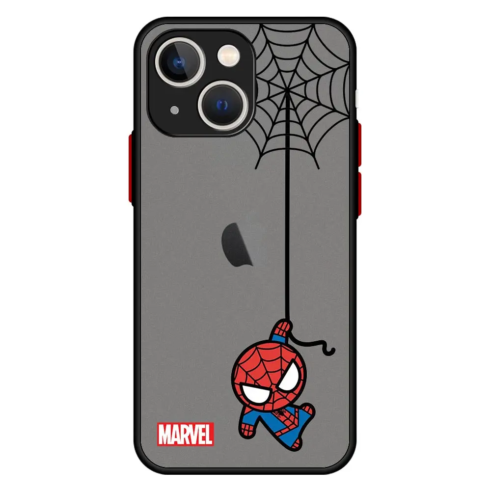 iphone 13 pro max case clear Marvel spider man spiderman Case For iPhone 13 12 11 Pro Max XR XS X 6s 7 8 Plus SE 12 Mini Luxury Shockproof Matte Cover Funda 13 pro max case