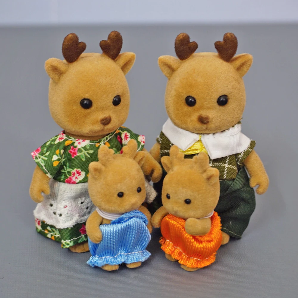 

Forest Family Doll Mini Model Reindeer 1:12 Dollhouse Kitchen Accessories Animal Mini Furniture Pretend Play Collectible Gifts