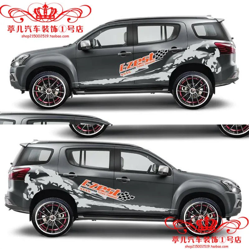 

Новинка, автомобильная наклейка на заказ для Isuzu MU-X, украшение для тела, модная мультяшная Виниловая наклейка для автомобиля, фольгированные аксессуары