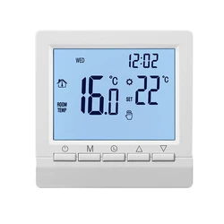 Smart Thermostat with Hygrometer, Backlight, and Child Lock (WHITE)