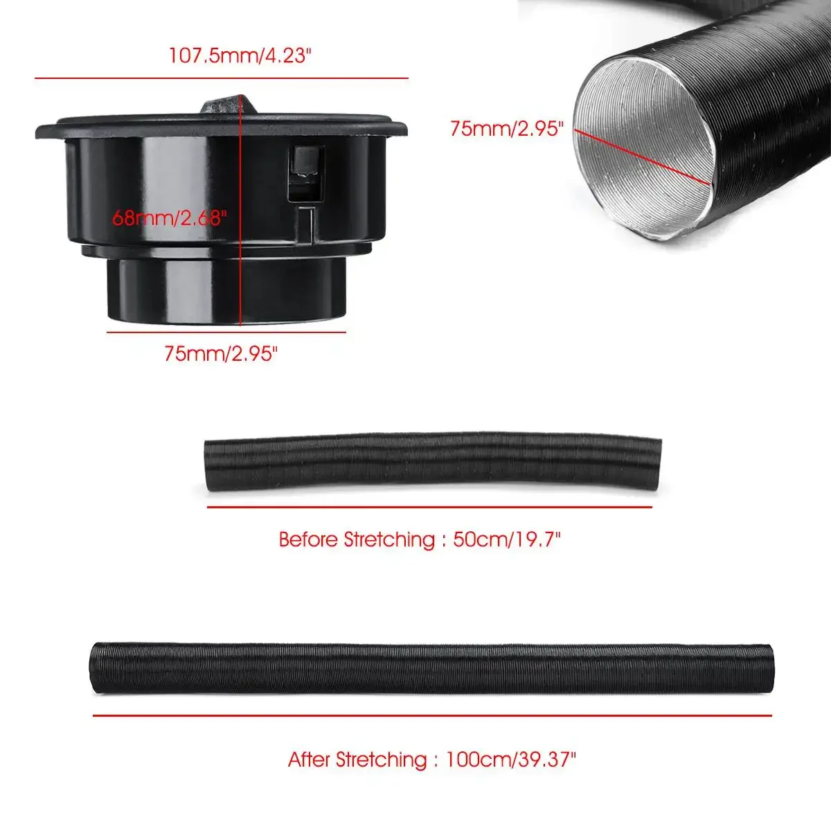    Ʈ Ʈ   Ʈ, Webasto Propex Eberspacher  Ϳ Ŭ , 75mm, 1 Ʈ, 2 Ʈ, 4 Ʈ