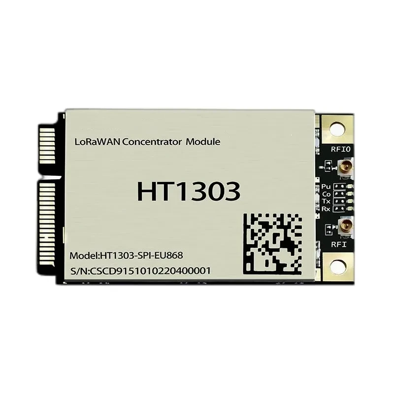 

HT1303 LoRaWAN Concentrator Module, SX1303+SX1250 LoRa chip, PCI-E Interface, SPI bus，Gateway base station module