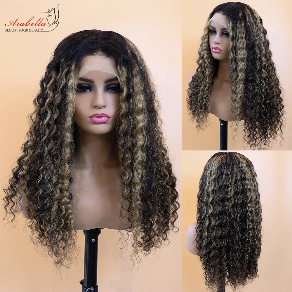 Water Wave Wig Highlight 13x4 Hd Lace Frontal Wig 100 Human Hair Wigs