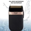 Kemei Electric Shaver For Men Fashionable Men's Leather Shell Waterproof Rechargeable Professional Beard Trimmer Razor KM-2024 4