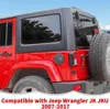 Black Aluminum Fuel Filler Door Locking Gas Tank Cap Cover for 2007-2018 Jeep Wrangler JK JKU & Unlimited Accessories 4