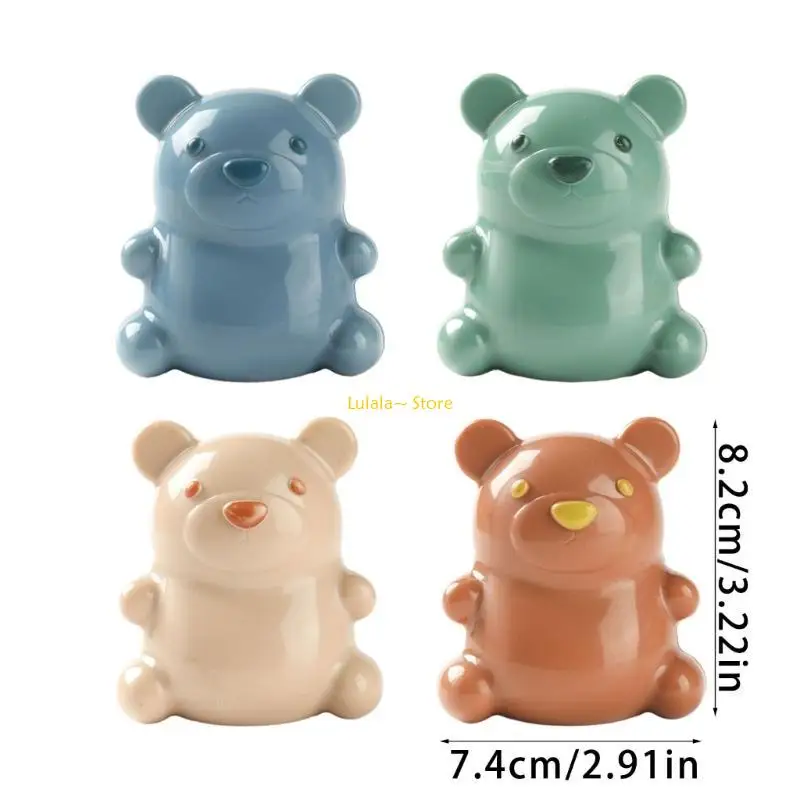 Y4QA Soft Bristle Brushes Brush Bear Pattern Finger Nails Washing Brush Kids Nails Scrubber Finger Easy To Grip