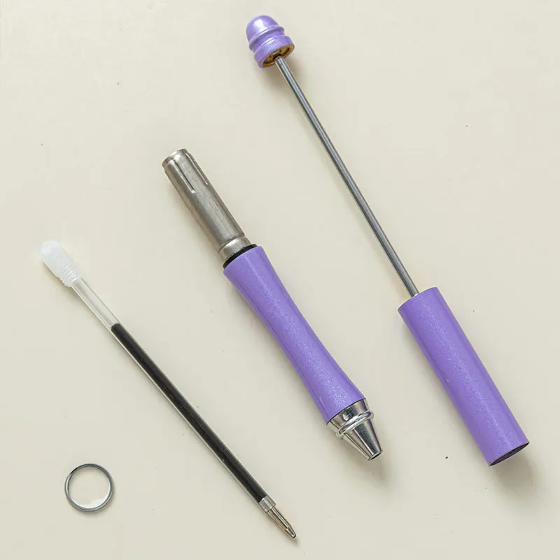 금속 구슬 장식 펜, 크리에이티브 DIY 비즈 볼펜, 샤프트 포함, 검정 잉크, 문구, 학교 사무용품, 어린이 선물, 90 개