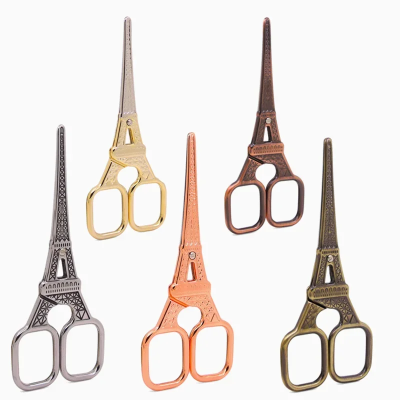 Sewing Scissors Craft Scissors Paper Scissors Vintage Stainless Steel Eiffel Tower Shape Scissors Handmade Paper Cutting Office Stationery Embroidery Thread Sewing Scissors