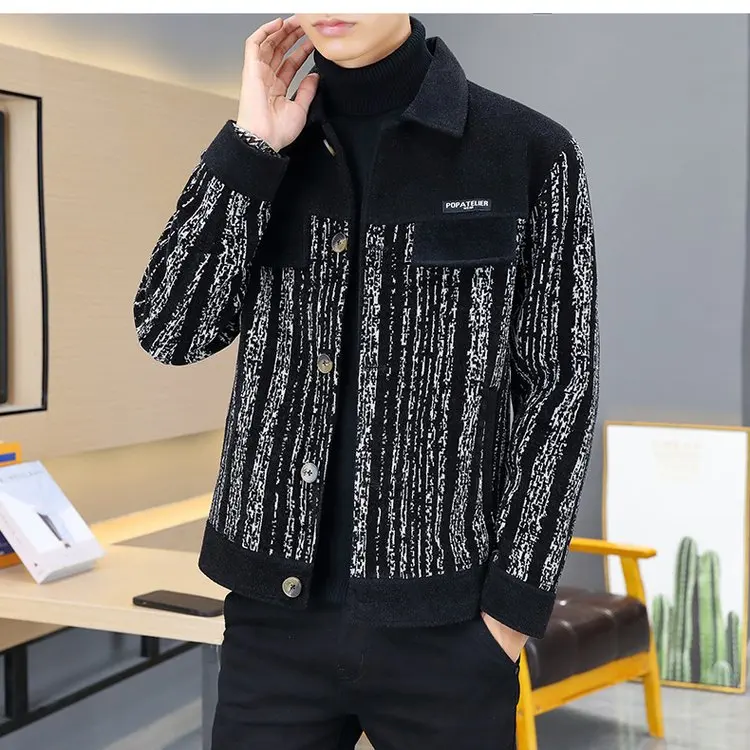 

Fashion Men's Jacket Short Warm Lapel Men's Clothing