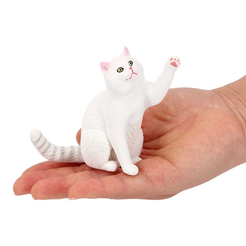 Simulation Britische Kurzhaar Katze Ornamente Haustier Kätzchen Desktop Dekoration Modell Felinae Katzen Figur Handwerk