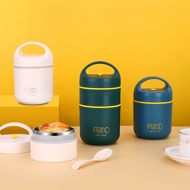 Lunch Boxes Lunch Bag 304 Stainless Steel Lunch Box For Kids Lunch Bags  Portable Folding Spoon Lunch Box Kids Thermal Bento Box 1