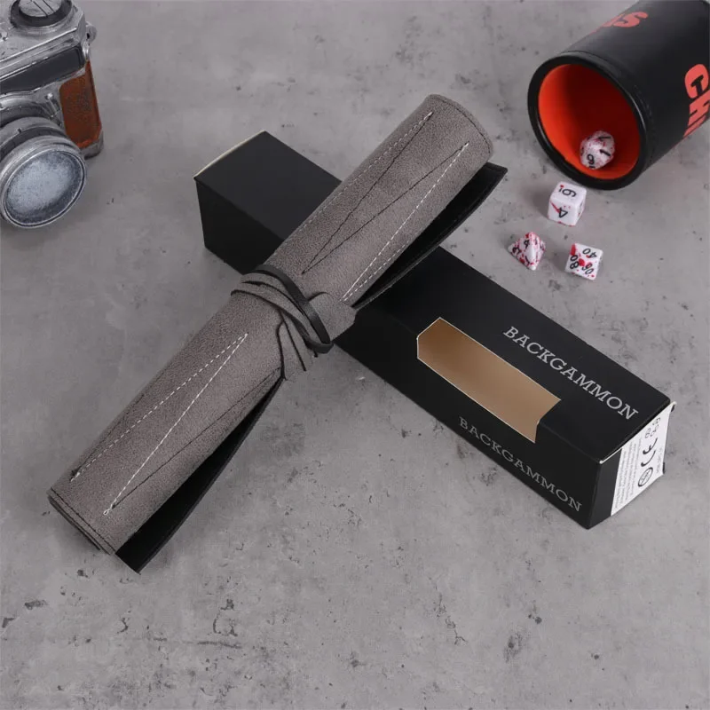 Roll Up Backgammon Sets Portable Travel Board Games Set For Adults And Kids Foldable PU Leather Classic Chess Board Roll-Up Board Game Table Games
