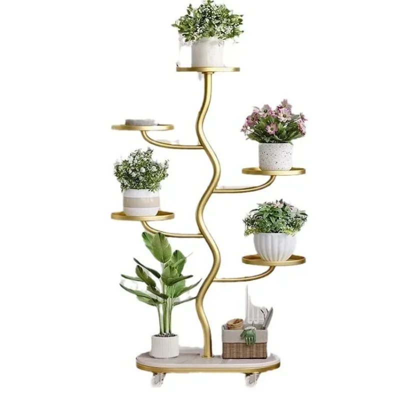Metal Plant Shelf Ladder Display Stand for Indoor Decor Tiered Flower Rack for Living Room Decoration Versatile Storage