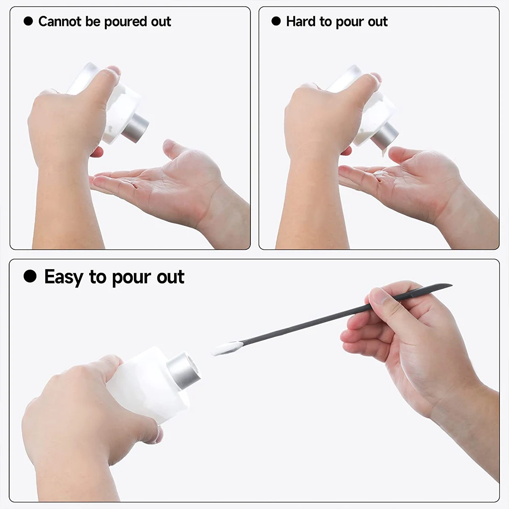 Silicone Spatula Set Double-Headed Scraper for Cosmetic Jam Cream Deep Bottle Mini Spatula 3Pcs