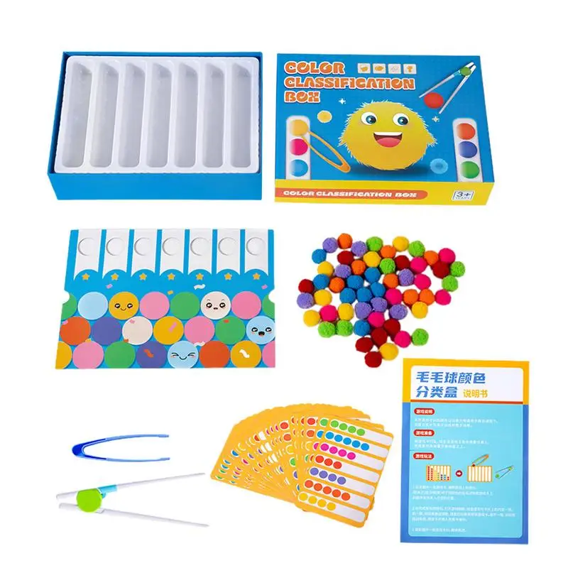 Color Recognition Learning Toy Toddler Color Stacking Sorting Box Sorting Matching Games Set For Home School