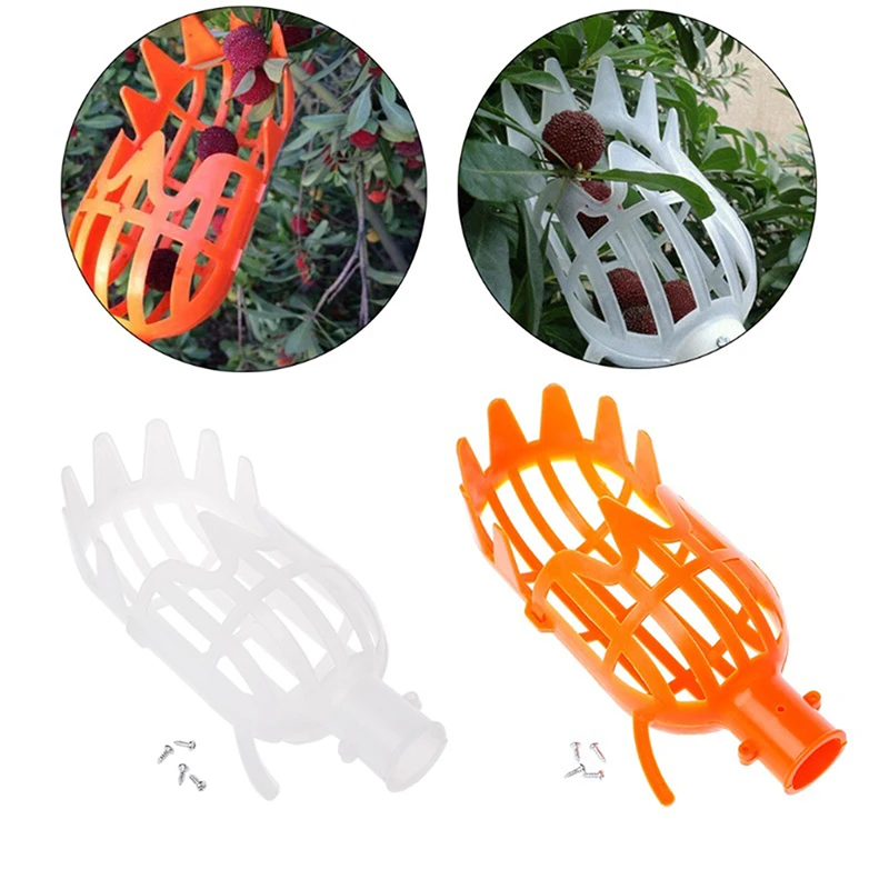 Garden Basket Fruit Picker Head Multi Color Plastic Fruit Picking Tool