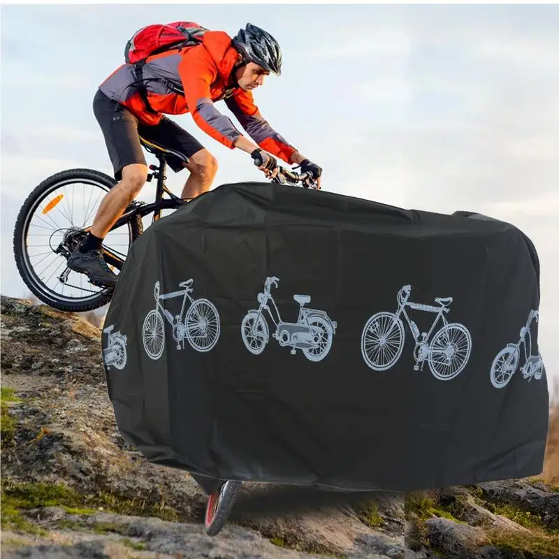 Outdoor Bike Cover Waterproof Bike Storage Cover Waterproof Lightweight Weatherproof Foldable Protective Portable Tarp For