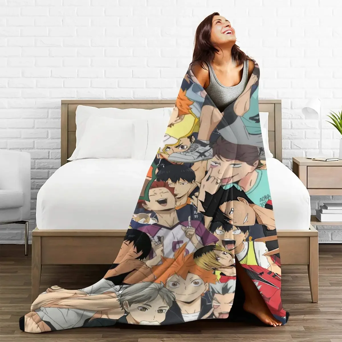 Volleyball Anime Baby Blankets Coral Fleece Plush Decoration Miya Atsumu Manga Soft Throw Blankets for Bed Travel Quilt