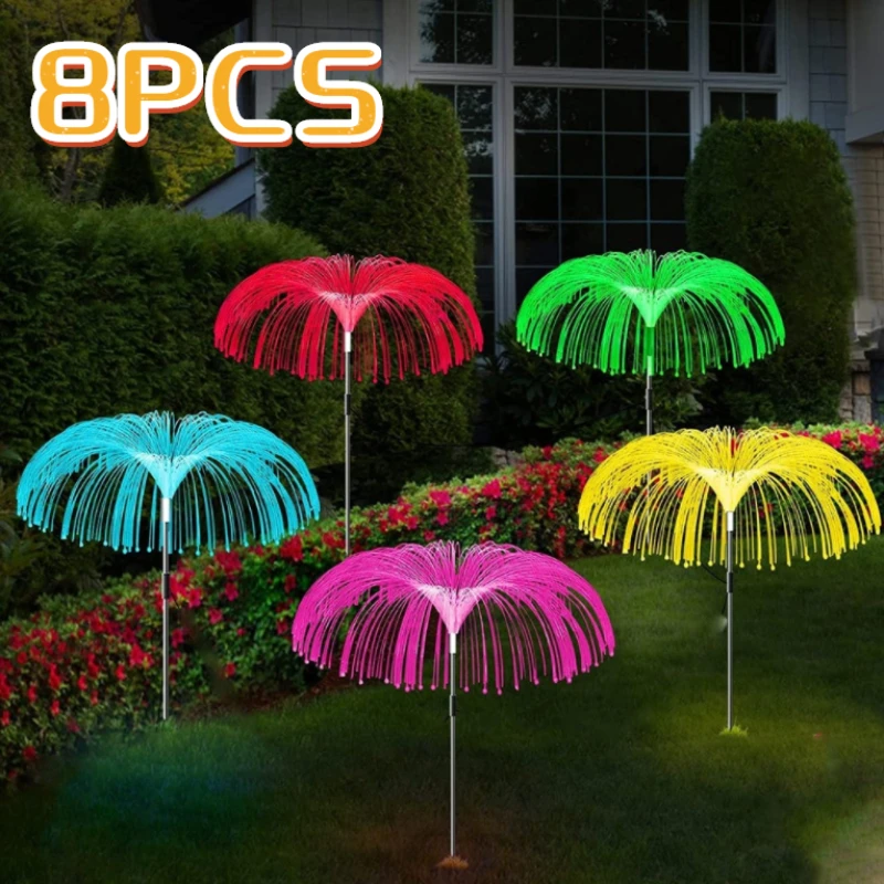 

Solar Jellyfish Lights 7 Color Changing Solar Garden Fire Light Outdoor Waterproof Lawn Lamp Courtyard Pathway Landscape Decor