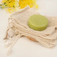 1/10PCS Hangable Soap Bags Natural Cotton Linen Foaming Soap Net Bag Body Soap Cleanser Net Bags Household Shower Cleaning Tools - Image 6