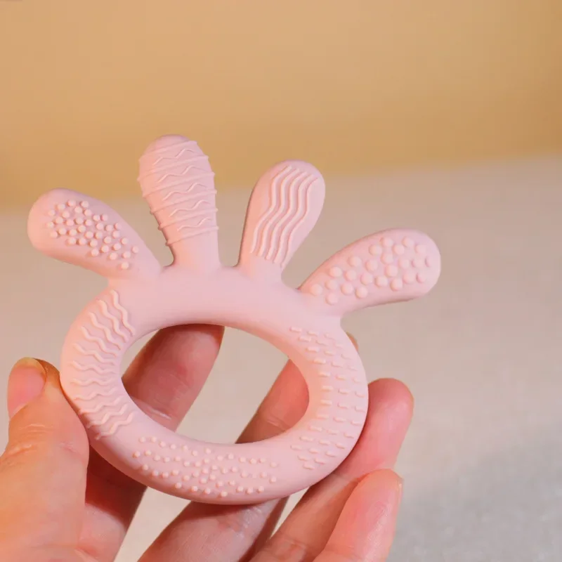 Baby Silicone Teethers Cartoon Octopus Silicone Teeth Grinding Stick Toy Newborn pacifier Children's Growth Gift silicone teether