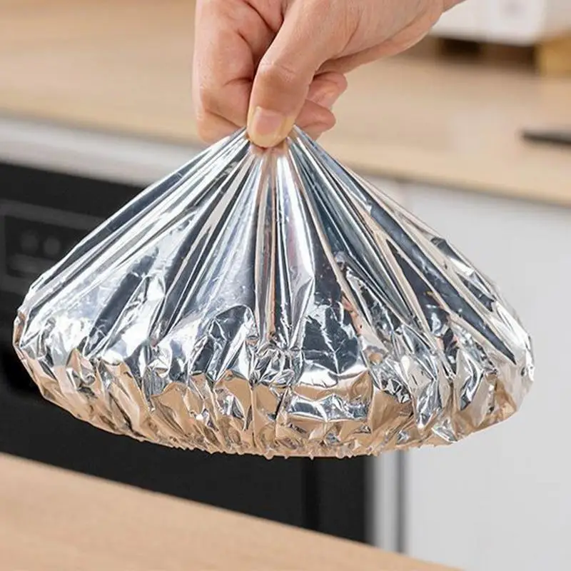 Aluminum Foil Film Insulation Cover 50 Pieces Round Food Grade Aluminum Turkey Pan Lids Canning Products Cookware Accessory For