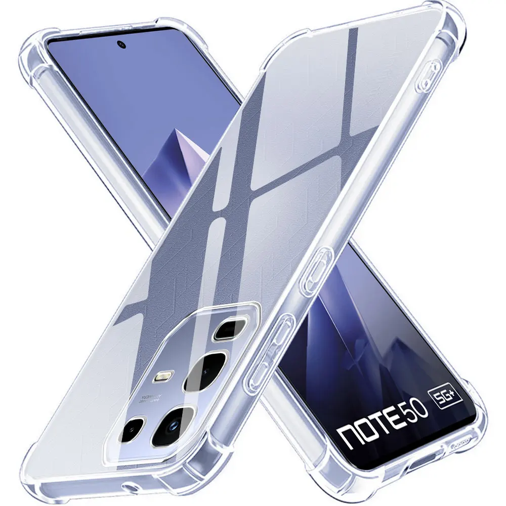 Enhanced Shockproof Clear Silicone Phone Case with Airbag Cushioning