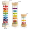 Baby Wooden Rain Sound Pipe Simulation Rain Sound Wooden Toy Gift Hourglass Fun Music Shaker Early Education Enlightenment Toy 6