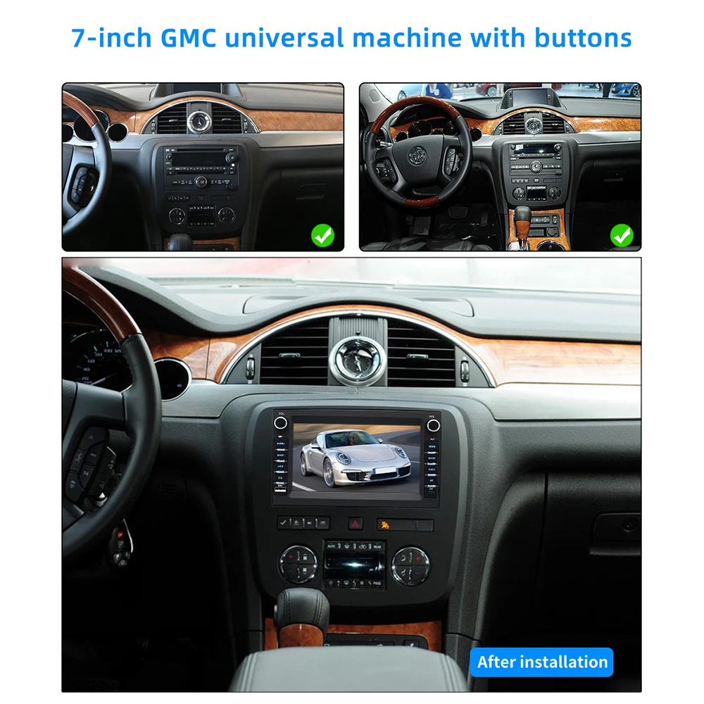 Autoradio Android da 7 pollici per GMC dal 2008 al 2012, CarPlay wireless, Android Auto, GPS, navigazione, Bluetooth, controllo al volante - Image 4