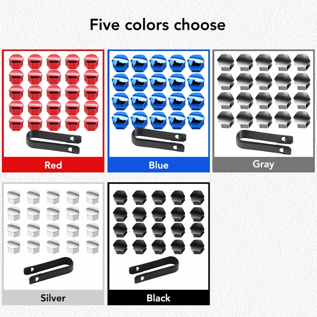 Set 20 Coprimozzo Per Auto - 17mm, Grigio, Antifurto E Decorativi, Compatibili Con Audi Q3 E Altri Modelli - Foto 3