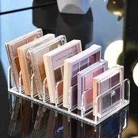 7-Compartment Transparent Makeup Organizer for Eyeshadow Palette and Cosmetics, Vanity Table and Bathroom Countertop Storage Box 2
