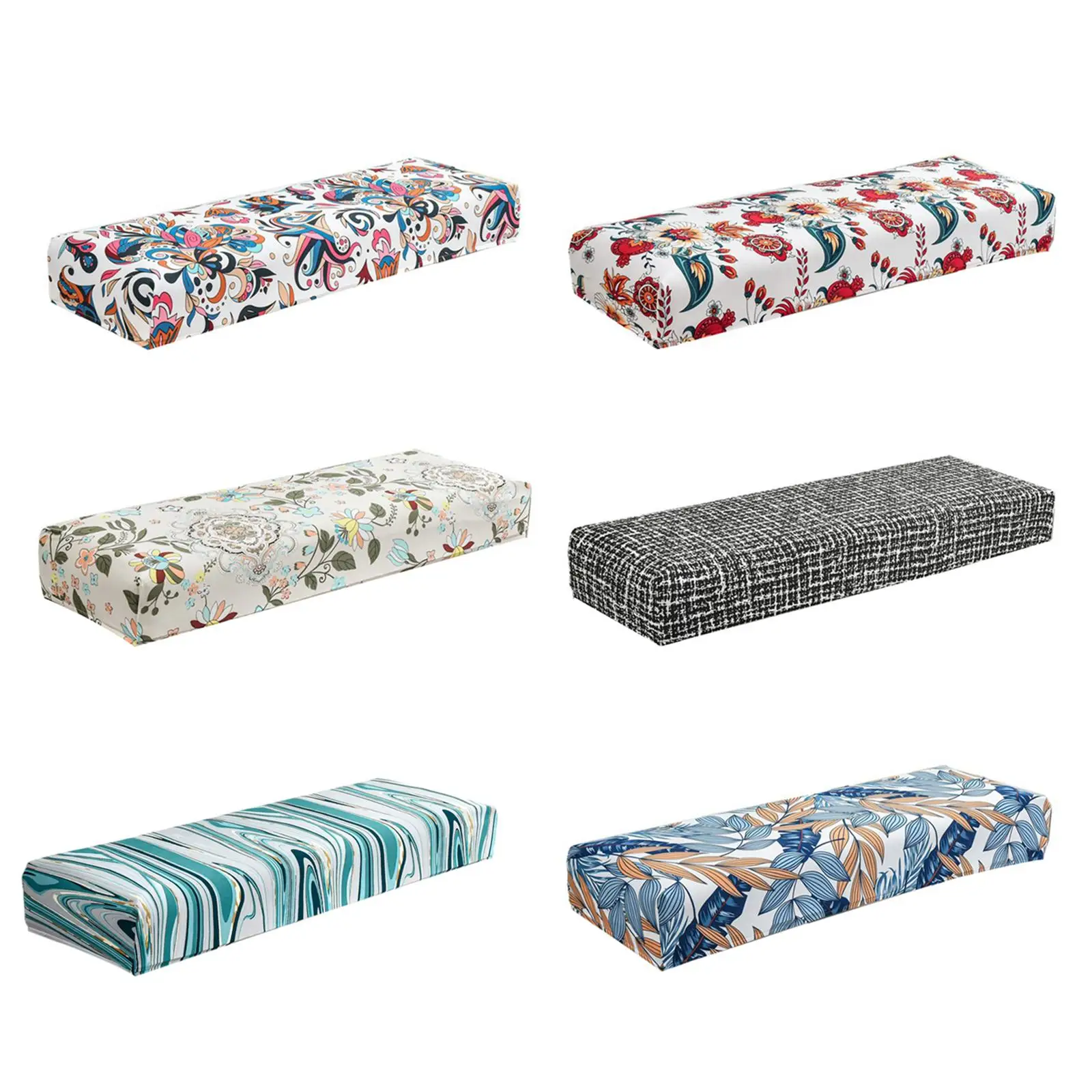 Thickened Bench Cover with Security Straps Skid Resistant High Stretch