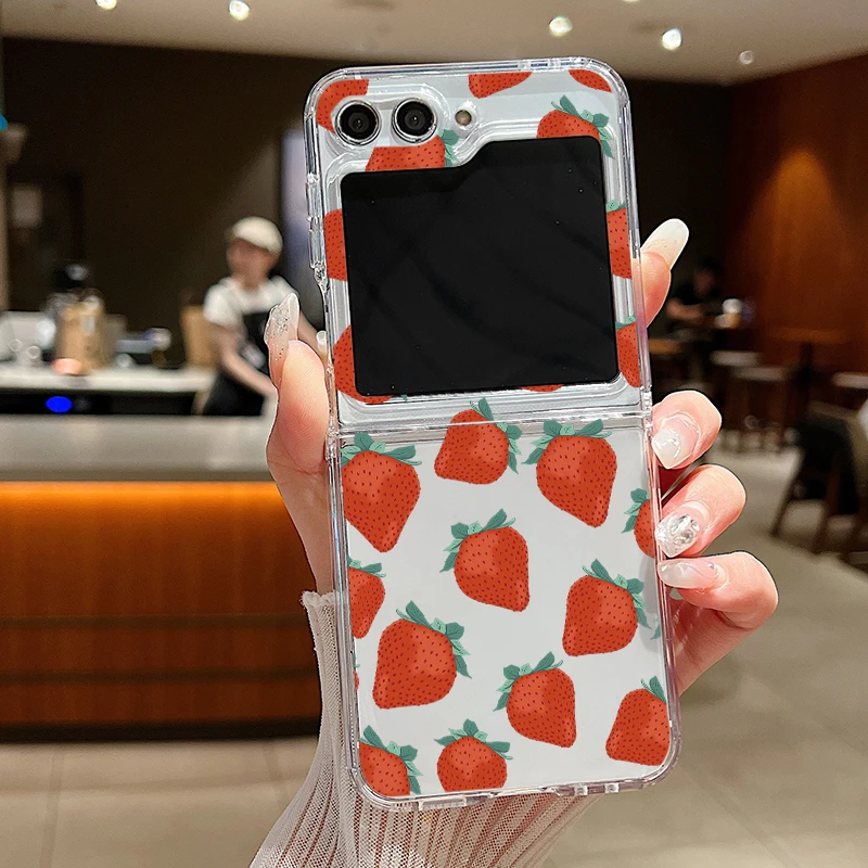 Cherry Watermelon Fruit Design Hard Clear Folding Case Cover
