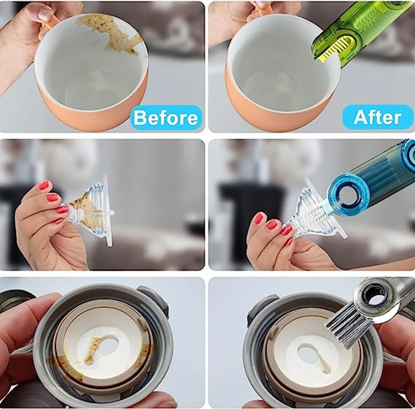 3 In 1 Cup Cleaning Brush Multi-functional Cup Mouth Scrubber