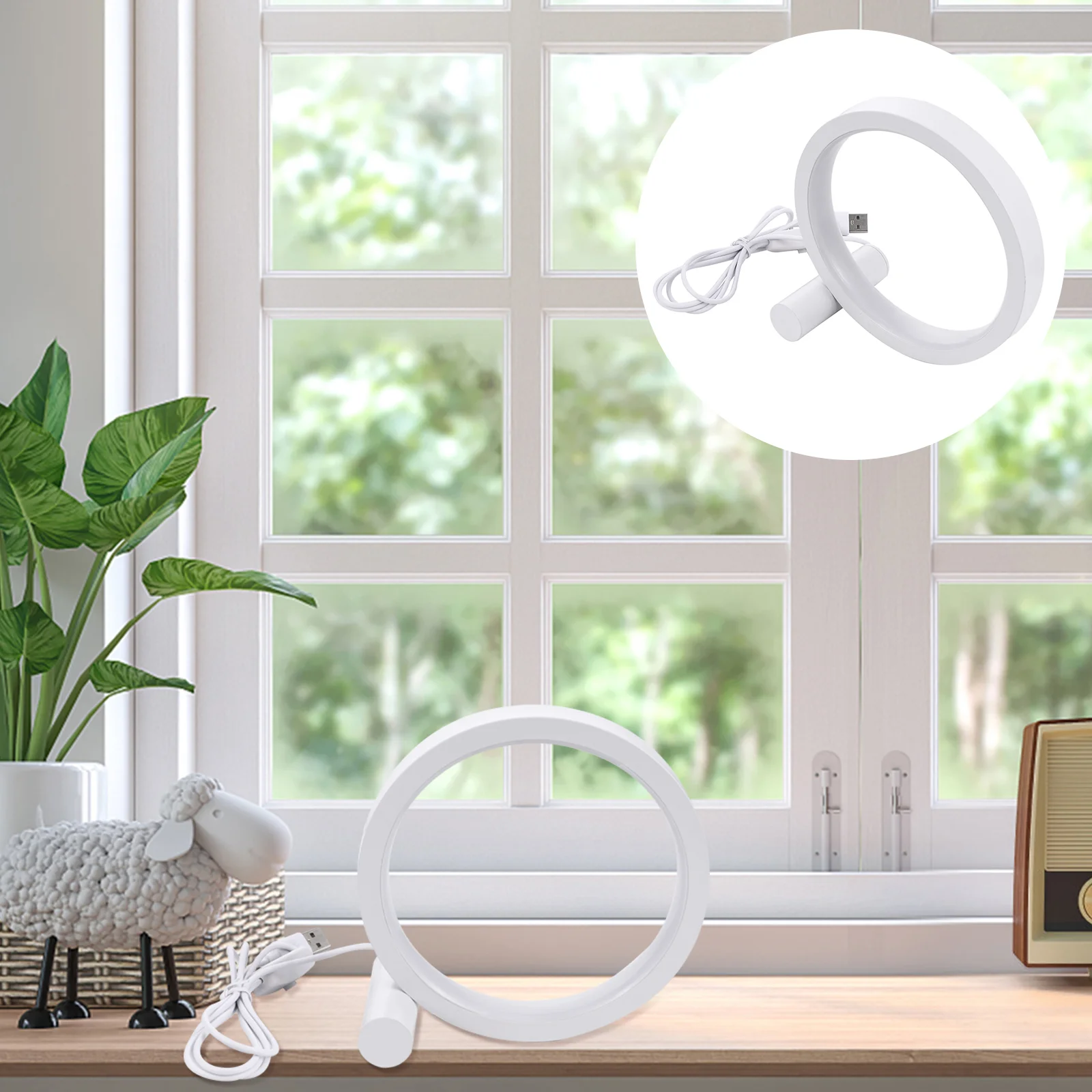 

Small Table Lamp Eye Protection Bed Decor Rechargeable Light Decoration USB Desk