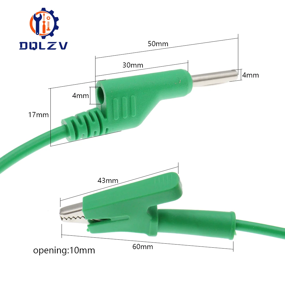 Description Picture 4 of item1M Double End Test lead Wire Line electrical Voltage 4mm Banana Plug Alligator Clip Crocodile 15A multimeter DIY Test Wires