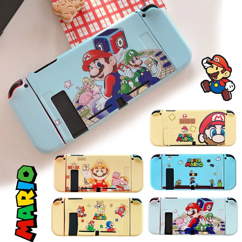 Super Mario Bros Guscio Protettivo Per Nintendo Switch Ns Oled Split Soft Silicone Anime Cartoon Case Accessori Per Console Di Gioco