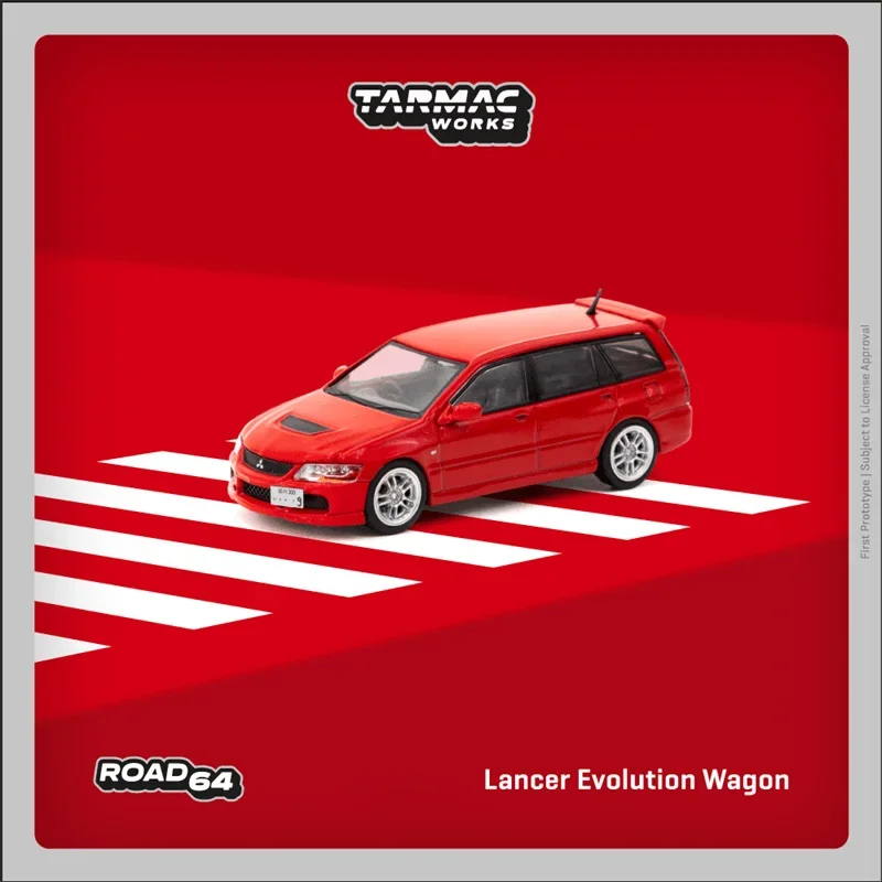 

PreSale Tarmac Works 1:64 Lancer Evolution Wagon Red Die-Cast Car Model Collection Miniature