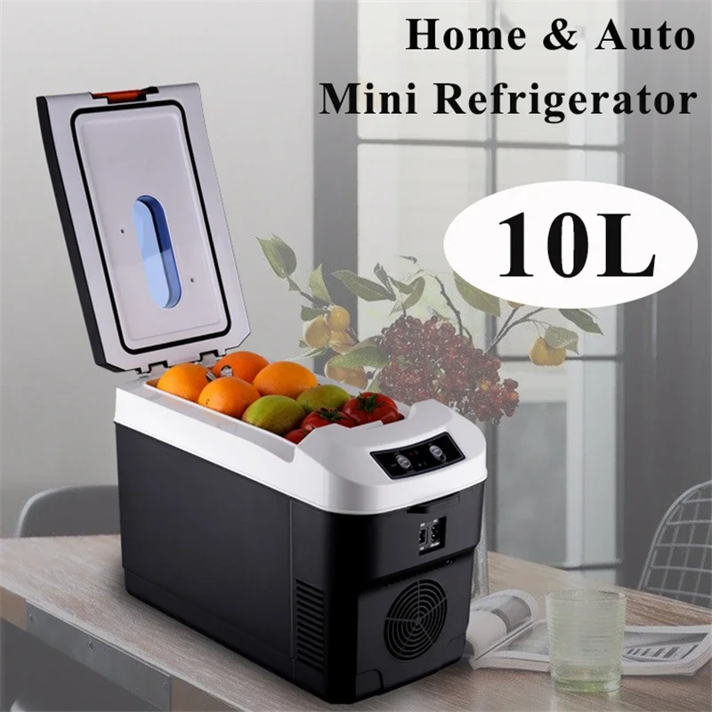 10L Car Home Mini Refrigerator Fridges DC12/24V Drinks Cooler Heater Keep Warm Fresh For Car Home Pinic Camping AC110/220V mini refrigerator camping refrigerator