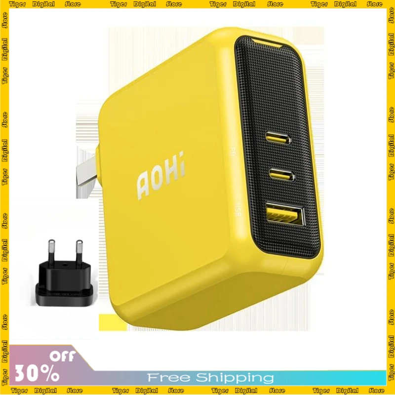 

Aohi GaN Charger Magcube 140w High Power Fast Charger Three Ports Type-c USB PD for IPhone 14pro Max/14plus/13 Phone Laptop
